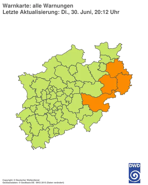 Aktuelle Wetterwarnungen für %region%