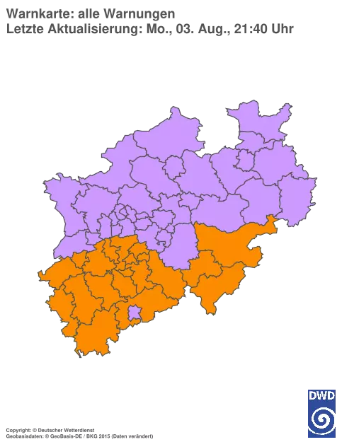 Aktuelle Wetterwarnungen für %region%